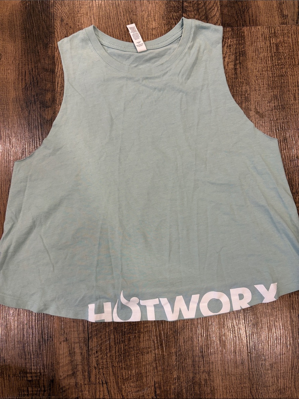 Hotworx Mint Green Cropped Racerback Tank